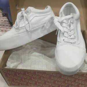 Vans Old Skool True Platform Shoes White